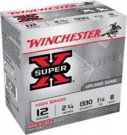 Winchester Ammo Super X High Brass 12 Gauge 2.75" 1 1/4 oz 8 Shot 25 Bx/ 10 Cs - X128