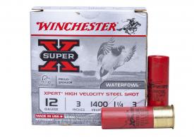 Winchester Ammo Super X Xpert High Velocity 12 Gauge 3" 1 1/4 oz 3 Shot 25 Bx/ 10 Cs - WEX123H3 Winchester Ammo Super X Xpert High Velocity 12 Gauge 3" 1 1/4 oz 3 Shot 25 Bx/ 10 Cs - WEX123H3
