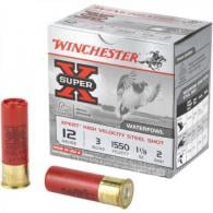 Winchester Super X Xpert High Velocity Steel 12 Gauge Ammo 3" 2 Shot 25 Round Box - WEX1232