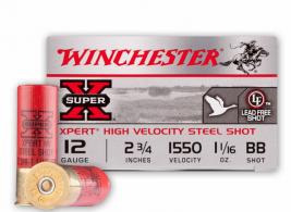 Winchester Ammo Super X Xpert High Velocity 12 GA 2.75" 1 1/16 oz BB Round 25 Bx/ 10 Cs - WEX12BB Winchester Ammo Super X Xpert High Velocity 12 GA 2.75" 1 1/16 oz BB Round 25 Bx/ 10 Cs - WEX12BB
