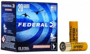 Federal Speed-Shok Waterfowl 20 Gauge 2.75" 3/4 oz 4 Shot 25 Bx/ 10 Cs - WF2084 Federal Speed-Shok Waterfowl 20 Gauge 2.75" 3/4 oz 4 Shot 25 Bx/ 10 Cs - WF2084