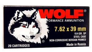 Wolf 7.62MM x 39MM 125 Grain Bi Metal Soft Point 1000rds - 762BSP Wolf 7.62MM x 39MM 125 Grain Bi Metal Soft Point 1000rds - 762BSP