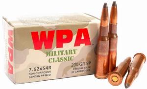 Wolf 7.62X54R Rimmed 200 Grain Bi Metal Soft Point 500 Rnds