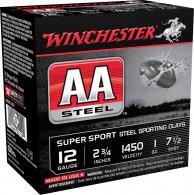 Winchester Ammo AA Steel Super Sport 12 Gauge 2.75" 1 oz 7.5 Shot 25 Bx/ 10 Cs - AASCL12S7 Winchester Ammo AA Steel Super Sport 12 Gauge 2.75" 1 oz 7.5 Shot 25 Bx/ 10 Cs - AASCL12S7