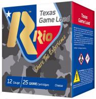 Rio Top Game Texas Game Load Lead Shot 12 Gauge Ammo 25 Round Box - TG3675TX