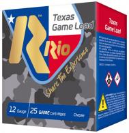 Rio Ammunition Top Game Texas Game Load 12 GA 2.75" 1-1/4 oz 8 Round 25 Bx/ 10 Cs - TG368TX Rio Ammunition Top Game Texas Game Load 12 GA 2.75" 1-1/4 oz 8 Round 25 Bx/ 10 Cs - TG368TX