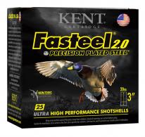 Kent Cartridge Fasteel 2.0 20 GA 3" 7/8 oz 4 Round 25 Bx/ 10 Cs - K203FS244 Kent Cartridge Fasteel 2.0 20 GA 3" 7/8 oz 4 Round 25 Bx/ 10 Cs - K203FS244