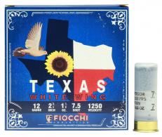 Fiocchi Texas White Wing Dove Loads12 Gauge 2.75" 1 1/8 oz 7.5 Shot 25 Bx/ 10 Cs - 12TWW187