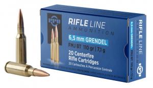 PPU Standard Rifle 6.5 Grendel 110 gr Full Metal Jacket Boat-Tail (FMJBT) 20 Bx/ 25 Cs - PP6GF PPU Standard Rifle 6.5 Grendel 110 gr Full Metal Jacket Boat-Tail (FMJBT) 20 Bx/ 25 Cs - PP6GF