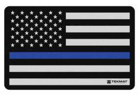 TekMat Original Cleaning Mat Police Support Blue Line Flag 11" x 17" - TEKR17POLICE