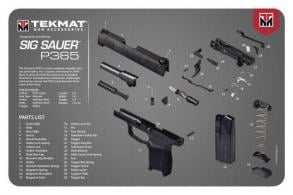TekMat Original Cleaning Mat Sig P365 Parts Diagram 11" x 17" - TEKR17SIG9365