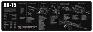 TekMat Original Cleaning Mat AR-15 Parts Diagram 12" x 36" Black