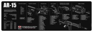 TekMat Original Cleaning Mat AR-15 Parts Diagram 12" x 36" Black - TEKR36AR15 TekMat Original Cleaning Mat AR-15 Parts Diagram 12" x 36" Black - TEKR36AR15