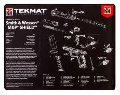 TekMat Ultra Premium Cleaning Mat S&W M&P Shield Parts Diagram 15" x 20" - TEKR20SWMPSHIELD