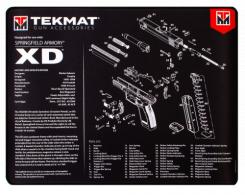 TekMat Springfield XD Ultra 20 Cleaning Mat Springfield XD Parts Diagram 15" x 20" - 1028