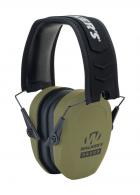 Walker's Razor Slim Passive Muff Polymer 27 dB Over the Head OD Green Ear Cups with Black Headband & White Logo Adu - GWPRSMPASODG