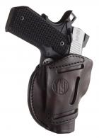 1791 Gunleather 3 Way Signature Brown Leather OWB 1911 3-4" Ambidextrous Hand - 3WH1SBRA