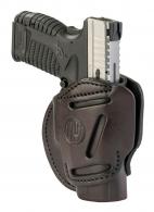 1791 Gunleather 3 Way Signature Brown Leather OWB Sprgfld XDs/Taurus G2c Ambidextrous Hand - 3WH4SBRA