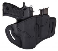 1791 Gunleather BH2.1M1.2 Stealth Black Leather OWB For Glock 19,23,25-30/HK40c/S&W MP9, MP40 Right Hand - BH21M12SBLR 1791 Gunleather BH2.1M1.2 Stealth Black Leather OWB For Glock 19,23,25-30/HK40c/S&W MP9, MP40 Right Hand - BH21M12SBLR