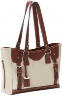 Bulldog BDP052 Tote Purse w/Holster Sand w/Stone Trim Leather Small Autos, Revolvers Right Hand - 545