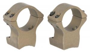 Browning Integrated Scope Mount System Burnt Bronze Cerakote 2-Piece Base w/1" Tube Diameter & High Mount Height for Brown