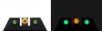 Night Fision Glow Dome For Glock 20-21,29-30,36,40-41 Night Sight U-Notch rear Green Front Green w/Orange Outli - GLK002007GDPOGZG