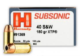Main product image for Hornady Subsonic XTP 40 S&W Ammo 20 Round Box