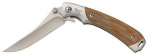 Browning 3220330 Wicked Wing 3.50" 7Cr17MoV Stainless Steel Trailing Point G10 Brown/Grey Handle