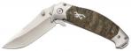 Browning Tactical Hunter 3.25" Folding Modified Drop Point Plain 9Cr14MoV Stainless Steel Blade Mossy Oak
