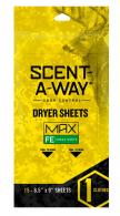 Hunters Specialties Scent-A-Way Max Dryer Sheets Odor Eliminator Earth 15 Pack - 07708 Hunters Specialties Scent-A-Way Max Dryer Sheets Odor Eliminator Earth 15 Pack - 07708
