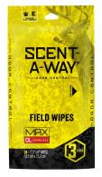 Hunters Specialties Scent-A-Way Max Field Wipes Odor Eliminator Odorless 24 Per Pack
