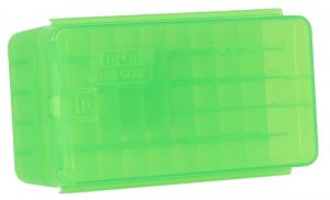 MTM P50SS9M16 Side-Slide Ammo Box Multi-Caliber Handgun Clear Green Plastic 50rd - P50SS-9M-16