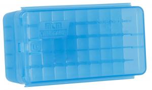 MTM P50SS9M24 Side-Slide Ammo Box Multi-Caliber Handgun Clear Blue Plastic 50rd - P50SS-9M-24