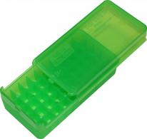 MTM P50SS4516 Side-Slide Ammo Box Pistol Multi-Caliber Handgun Clear Green Plastic 50rd - P50SS-45-16