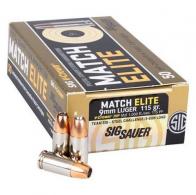 Sig Sauer Elite V-Crown Competition Jacketed Hollow Point 9mm Ammo 50 Round Box - E9MMA1COMP50