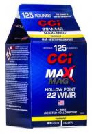 CCI Maxi-Mag 22 Mag 40 gr Jacketed Hollow Point (JHP) 125rd box