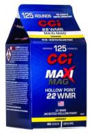 CCI Maxi-Mag 22 Mag 40 gr Jacketed Hollow Point (JHP) 125rd box - 920CC CCI Maxi-Mag 22 Mag 40 gr Jacketed Hollow Point (JHP) 125rd box - 920CC