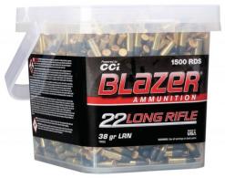 Main product image for CCI Blazer Rimfire 22 LR Ammo  38gr LRN 1500 round bucket