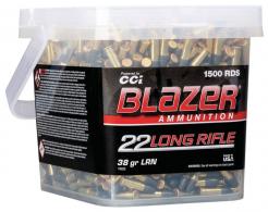 CCI Blazer Rimfire 22 LR Ammo 38gr LRN 1500 round bucket - 10025 CCI Blazer Rimfire 22 LR Ammo 38gr LRN 1500 round bucket - 10025