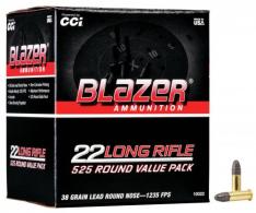 CCI 10022 Blazer Value Pack 22 LR 38 gr 1235 fps Lead Round Nose (LRN) 525 Bx/10 Cs - 10022 CCI 10022 Blazer Value Pack 22 LR 38 gr 1235 fps Lead Round Nose (LRN) 525 Bx/10 Cs - 10022