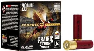 Federal Prairie Storm 28 Gauge 2.75" 1 oz 6 Shot 25 Bx/ 10 Cs - PFX289FS6 Federal Prairie Storm 28 Gauge 2.75" 1 oz 6 Shot 25 Bx/ 10 Cs - PFX289FS6