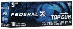 Federal Top Gun 20 GA 2.75" 7/8 oz #8 shot 100 round box - TG201008 Federal Top Gun 20 GA 2.75" 7/8 oz #8 shot 100 round box - TG201008