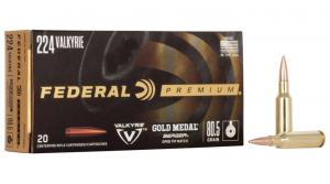 Federal Gold Medal 224 Valkyrie 80.5 gr Berger Boat-Tail Target 20 Bx/ 10 Cs - GM224VLKBH2 Federal Gold Medal 224 Valkyrie 80.5 gr Berger Boat-Tail Target 20 Bx/ 10 Cs - GM224VLKBH2