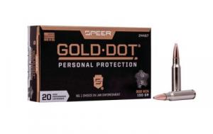 Gold Dot Rifle 308 Win 150 gr Speer Gold Dot 20 Bx/ 10 Cs - 24467 Gold Dot Rifle 308 Win 150 gr Speer Gold Dot 20 Bx/ 10 Cs - 24467