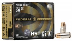 Federal Premium Personal Defense HST Jacketed Hollow Point 357 Sig Ammo 20 Round Box - P357SHST1S Federal Premium Personal Defense HST Jacketed Hollow Point 357 Sig Ammo 20 Round Box - P357SHST1S