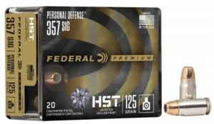 Federal Premium Personal Defense HST Jacketed Hollow Point 357 Sig Ammo 20 Round Box - P357SHST1S