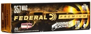 Federal Premium HammerDown 357Mag 170gr Bonded Hollow Point 20rd box - LG3571 Federal Premium HammerDown 357Mag 170gr Bonded Hollow Point 20rd box - LG3571