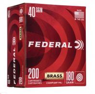 Federal WM52232 Champion Training 40 S&W 180 gr Full Metal Jacket (FMJ) 200 Bx/ 5 Cs - WM52232 Federal WM52232 Champion Training 40 S&W 180 gr Full Metal Jacket (FMJ) 200 Bx/ 5 Cs - WM52232
