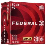 Federal Champion 45ACP 230gr Full Metal Jacket 200 round box - WM52332 Federal Champion 45ACP 230gr Full Metal Jacket 200 round box - WM52332