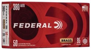 Federal Champion Training .380 ACP 95 gr Full Metal Jacket (FMJ) 50 Bx/ 8 Cs